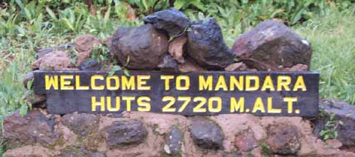 Mandara Huts are at 9000 feet