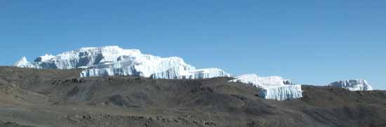 Glaciers on Kibo