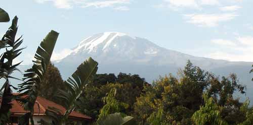 Kili from our hotel room in Moshi