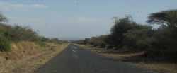 A typical major highway in East Africa