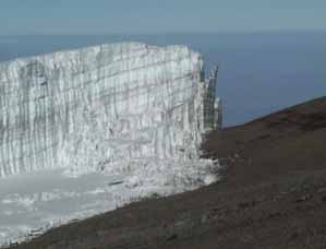 A Glacier on Mt Kilimanjaro