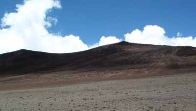 The saddle is scenic in its barrenness